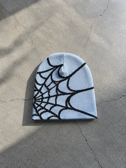 Gorro de punto con diseño de telaraña